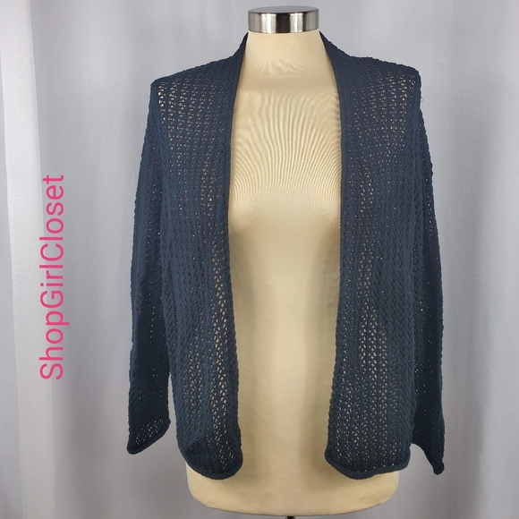 🆕️Jones NY Cardigan- Open Weave - Black - Large